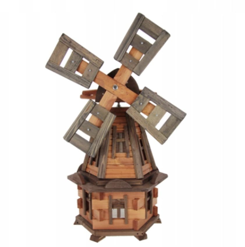 Windmill 85 cm — handmade wooden with LED