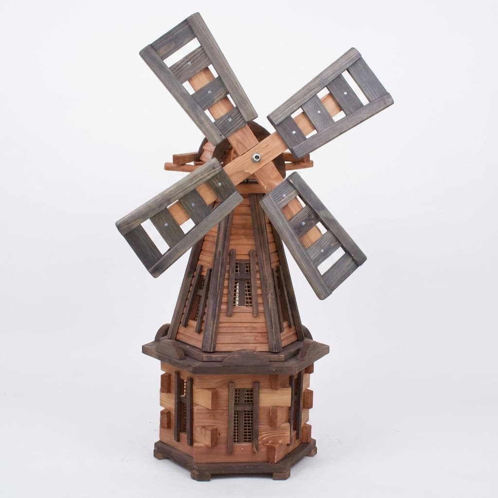 Windmill 100 cm — handmade wooden with LED