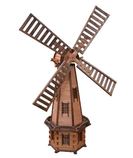 Windmill 223 cm — handmade wooden with LED